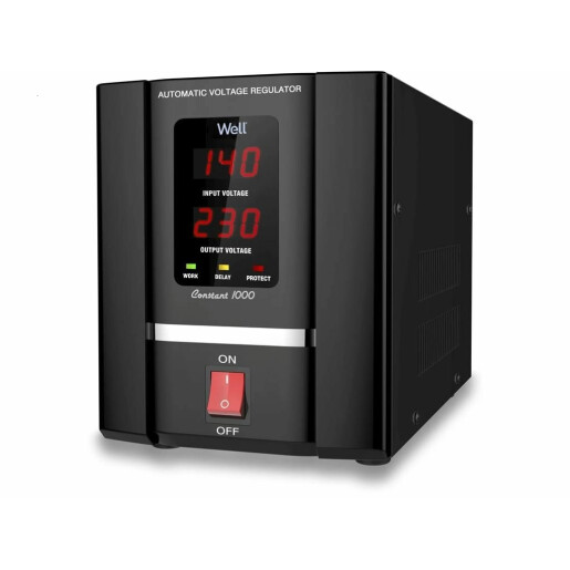 Stabilizator automat de tensiune cu servo motor 1000VA/600W, Well