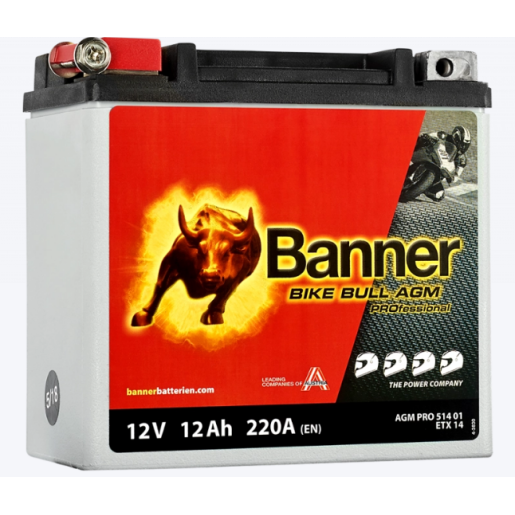 Baterie Moto Banner Bull AGM Professional 12V 12AH