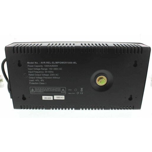 Stabilizator automat de tensiune cu releu 1000VA/600W, orizontal, Well