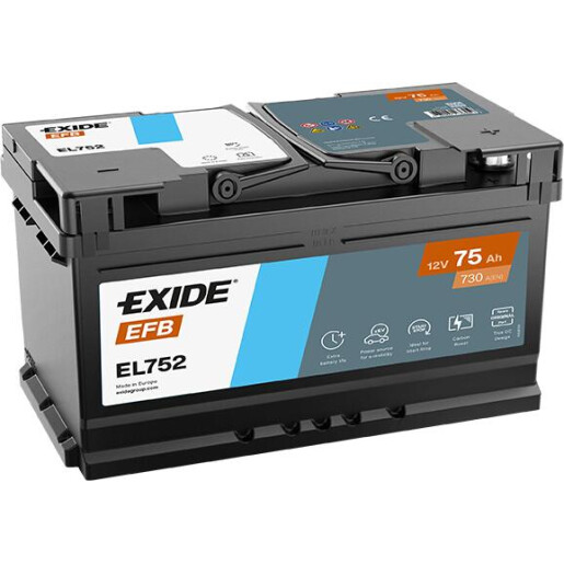 Baterie Auto EXIDE EFB 75 Ah