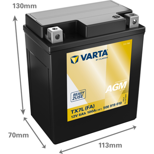 Acumulator Moto VARTA Powersports AGM Active 506919010 6 Ah