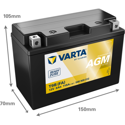 Acumulator Moto VARTA Powersports AGM Active 508909012 8 Ah