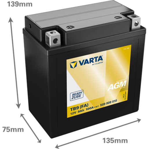 Acumulator Moto VARTA Powersports AGM Active 9 Ah