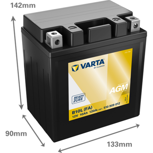 Acumulator Moto VARTA Powersports AGM Active 510909012 10 Ah