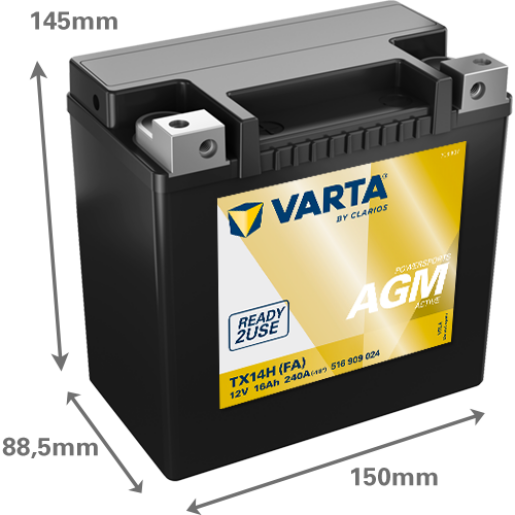 Acumulator Moto VARTA Powersports AGM Active 16 Ah