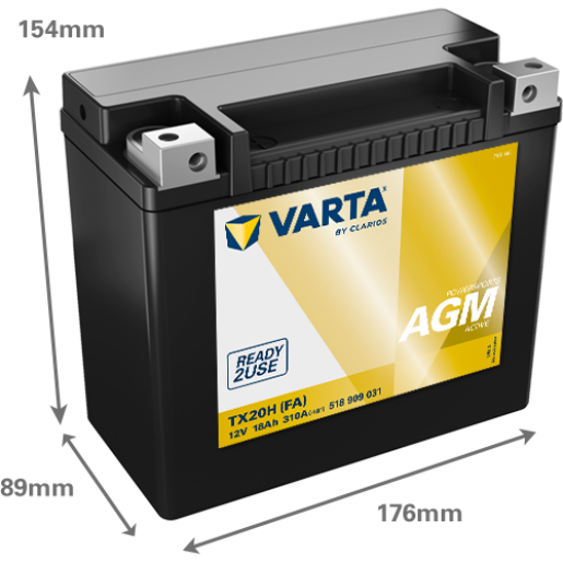 Acumulator Moto VARTA Powersports AGM Active 518909031 18 Ah