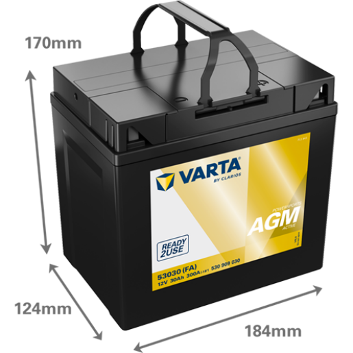 Acumulator Moto VARTA Powersports AGM Active 530909030 30 Ah