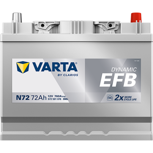 Baterie Auto VARTA EFB 72 Ah