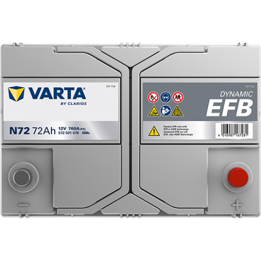 Baterie Auto VARTA EFB 72 Ah