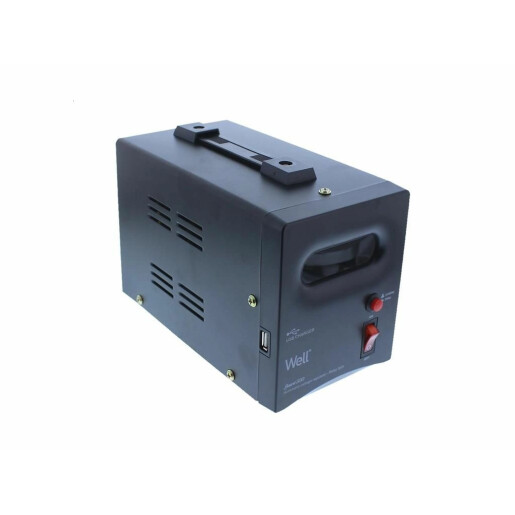 Stabilizator automat de tensiune cu releu 500VA/300W, negru Well