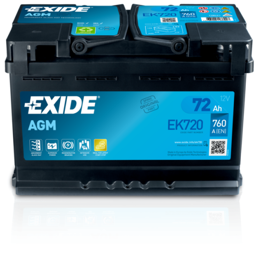 Baterie Auto EXIDE AGM 72 Ah