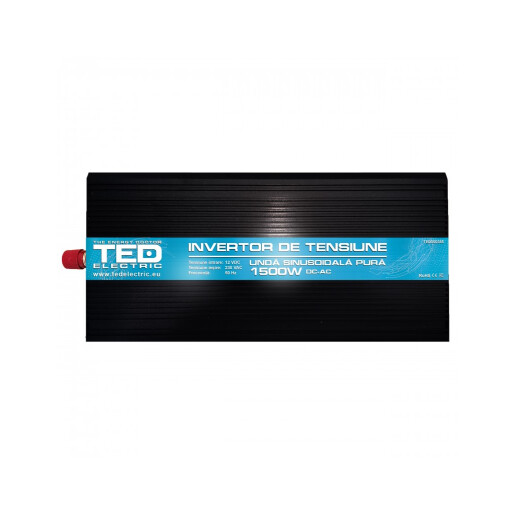 Convertor de la 12V la 230V 1500W unda sinusoidala pura TED000385