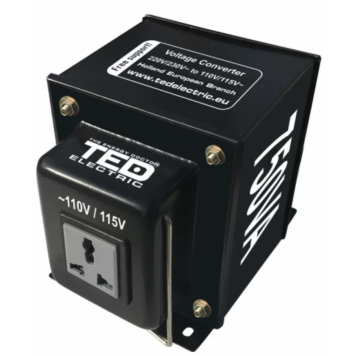 Transformator 230-220V la 110-115V 750VA nereversibil TED110REV-750VA