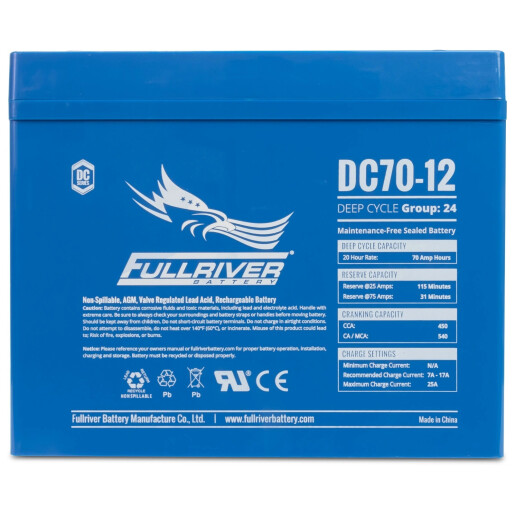 Acumulator Tractiune Fullriver 12V 70 Ah