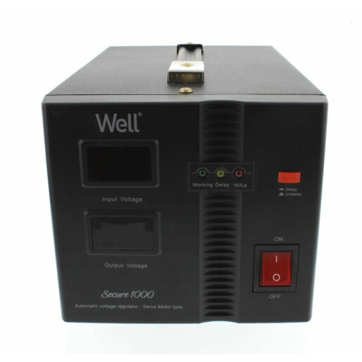 Stabilizator automat de tensiune cu servo motor Secure 1000VA/600W, Well
