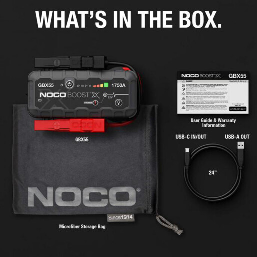 Robot Pornire Auto, Jump Starter Auto 12V Portabil, Curent Pornire 1750A Litiu-Ion, Noco Boost GBX55