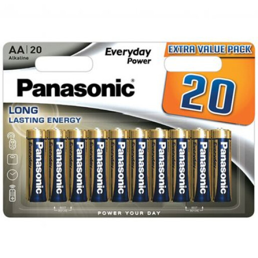 Baterii AA R6, blister 20 Buc. Panasonic EVERYDAY
