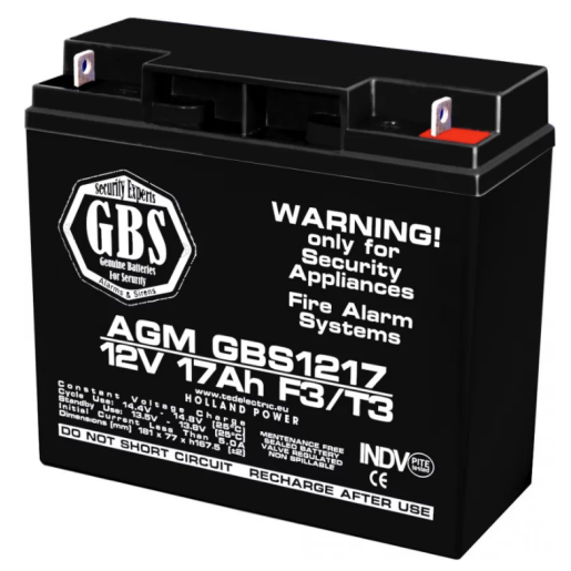 Acumulator stationar 12V 17Ah F3 AGM VRLA GBS GBS1217