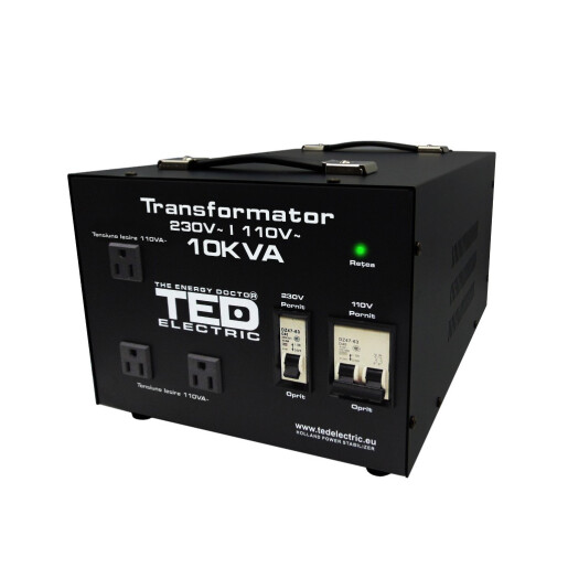 Transformator de la 220V la 110V 10000VA / 8000W cu carcasa TED Electric