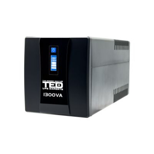 UPS 1300VA 750W cu Stabilizator si Management, 4x Schuko, Ecran LCD si 2x Acumulator 12V 7Ah, TED Electric TED004635