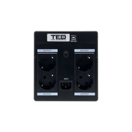 UPS 1300VA 750W cu Stabilizator si Management, 4x Schuko, Ecran LCD si 2x Acumulator 12V 7Ah, TED Electric TED004635