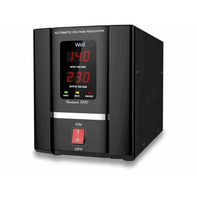 Stabilizator automat de tensiune cu servo motor 1000VA/600W, Well