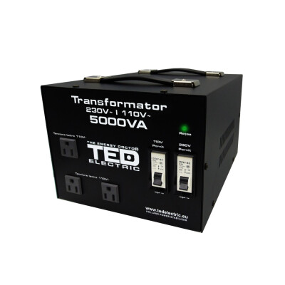 Transformator de la 220V la 110V 5000VA / 4000W cu carcasa TED Electric