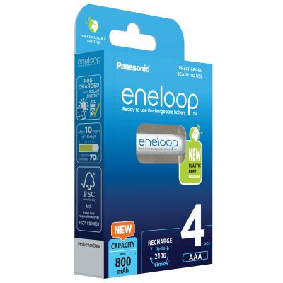 Acumulatori Eneloop ECO AAA R3 800mAh, 4 Buc.