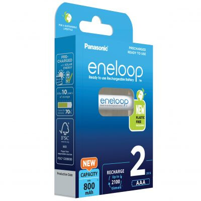Acumulatori Eneloop ECO AAA R3 800mAh, 2 Buc.