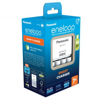 Incarcator Eneloop ADVANCED ECO, include 4 x AA R6 2000mAh, K-KJ17MCD40E