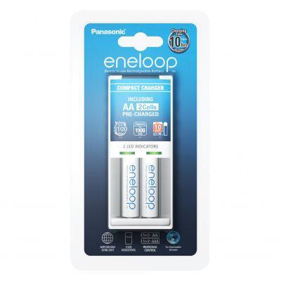 Incarcator Eneloop BASIC, include 2 x AA R6 1900mAh, K-KJ50MCC20E