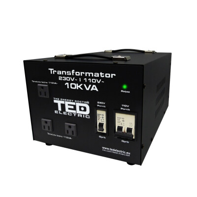Transformator de la 220V la 110V 10000VA / 8000W cu carcasa TED Electric