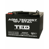 Acumulator stationar 12V 57Ah M6 AGM VRLA TED Electric TED1257