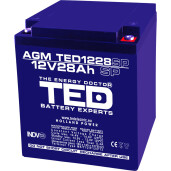 Acumulator stationar 12V 28Ah M5 AGM VRLA TED Electric TED1228SP