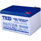 Acumulator stationar 12V 14,5Ah High Rate F2 AGM VRLA TED Electric TED12145