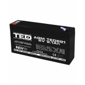 Acumulator stationar 6V 9,1Ah F2 AGM VRLA TED Electric TED691