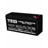Acumulator stationar 12V 7Ah F2 dimensiuni speciale AGM VRLA TED Electric TED127S