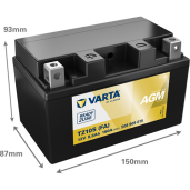 Acumulator Moto VARTA Powersports AGM Active 8.6 Ah