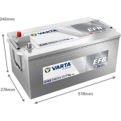 Baterie camion VARTA PROMOTIVE EFB 240 Ah