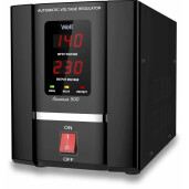 Stabilizator automat de tensiune cu servo motor 500VA/300W, negru, Well