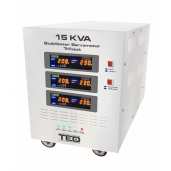 Stabilizator trifazat 15KVA 12KW cu ServoMotor si sinusoidala pura + ecran LCD cu valorile tensiunii, TED Electric TED000101