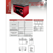 Acumulator Tractiune ZENITH 12V 110Ah AGM DeepCycle