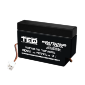 Acumulator 12V 0.9Ah cu fir AGM VRLA, TED