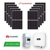 Sistem Fotovoltaic Canadian Solar + Huawei 6 kW Hibrid Monofazat