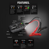 Robot Pornire Auto, Jump Starter Auto 12V Portabil, Curent Pornire 1250A Litiu-Ion, Noco Boost GBX45