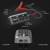 Robot Pornire Auto, Jump Starter Auto 12V Portabil, Curent Pornire 1500A Litiu-Ion, Noco Boost GB50