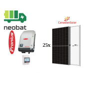 Kit sistem fotovoltaic 15 kW trifazat, invertor Fronius si 25 panouri Canadian Solar 600W