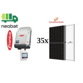 Kit sistem fotovoltaic 20 kW trifazat, invertor Fronius si 35 panouri Canadian Solar 550W