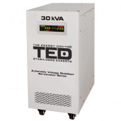 Stabilizator tensiune monofazat cu ServoMotor 30KVA 24KW si sinusoidala pura + ecran LCD cu valorile tensiunii, TED Electric TED001962