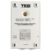 Stabilizator tensiune 500VA 300W 230V cu 2 iesiri Schuko si sinusoidala pura + ecran LCD si cleme prindere in perete, TED Electric TED002174